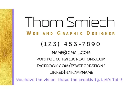 TS Creations Business Card